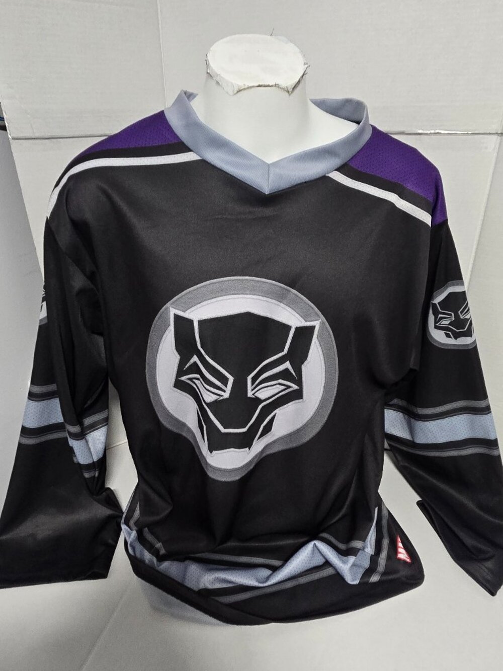 Marvel Black Panther Hockey Jersey Costume Adult One Size Official Licensed